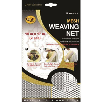 Qfitt Mesh Weaving Net #502 - Black - Beauty Krew