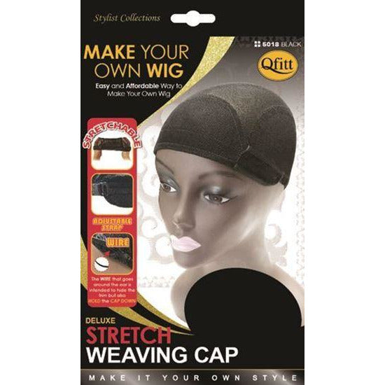 Qfitt Deluxe Stretch Weaving Cap #5018 - Black - Beauty Krew