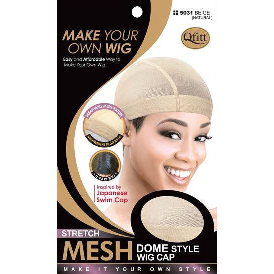 Qfitt Stretch Mesh Dome Style Wig Cap #5031 - Natural - Beauty Krew