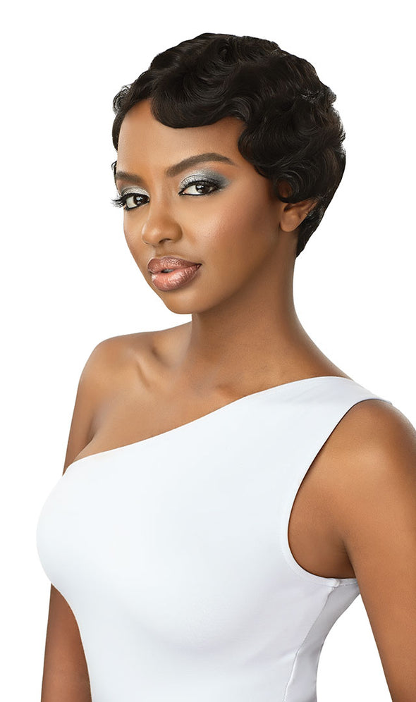 Outre Premium Duby Diamond 100% Human Hair 6" Lace Part Lace Front Wig Finger Wave - Beauty Krew