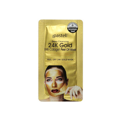 24k Gold Deep Cleansing Peel Off Mask with Collagen 10g - Beauty Krew