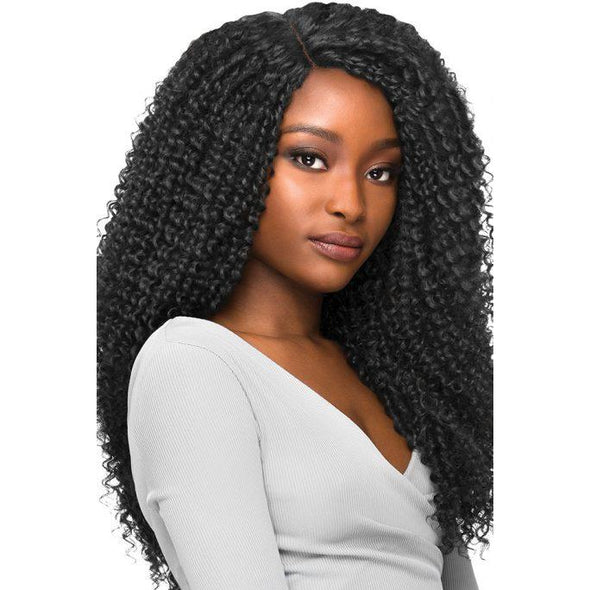 OUTRE SYNTHETIC HAIR LACE FRONT WIG BRAZILIAN BOUTIQUE 4" DEEP FREE PART LACE WIG CURLY - Beauty Krew
