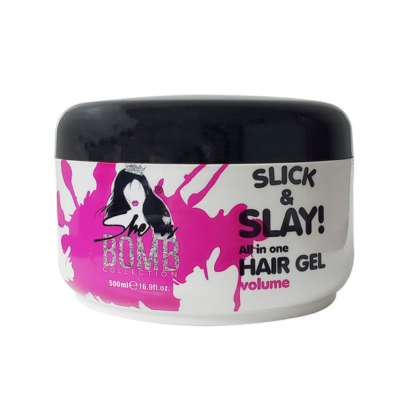 She Is Bomb Collection Slick & Slay All In One Hair Gel 16.9oz - Beauty Krew
