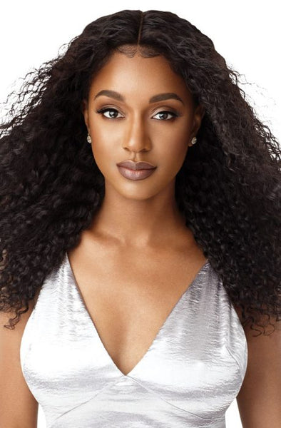 Outre Mytresses Black Human Hair Hand Tied 13x4 Lace Front Wig - Natural Bohemian - Beauty Krew