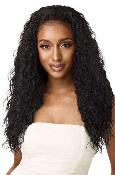 Outre Synthetic Half Wig Quick Weave Half Wig Wet & Wavy Style - Wet & Wavy Beach Curl 24" - Beauty Krew