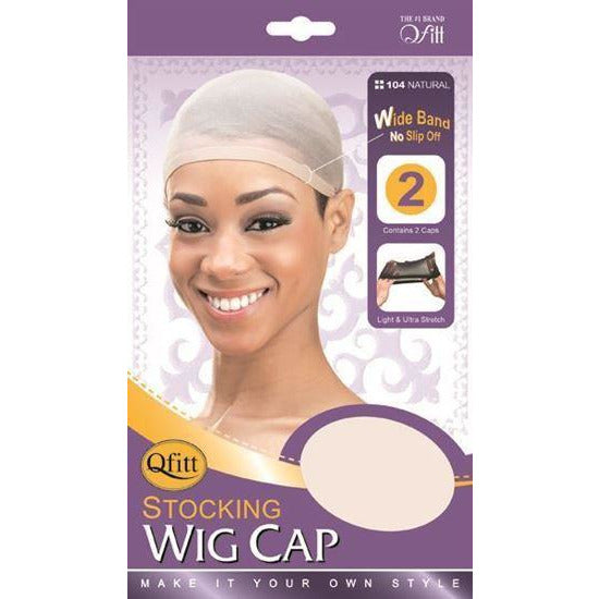 Qfitt Stocking Wig Cap (2pc/pack) Wide Band No Slip - Beauty Krew