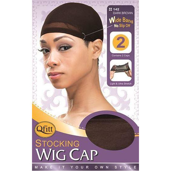 Qfitt Stocking Wig Cap (2pc/pack) Wide Band No Slip - Beauty Krew