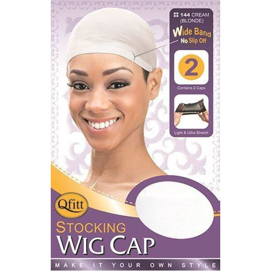 Qfitt Stocking Wig Cap (2pc/pack) Wide Band No Slip - Beauty Krew