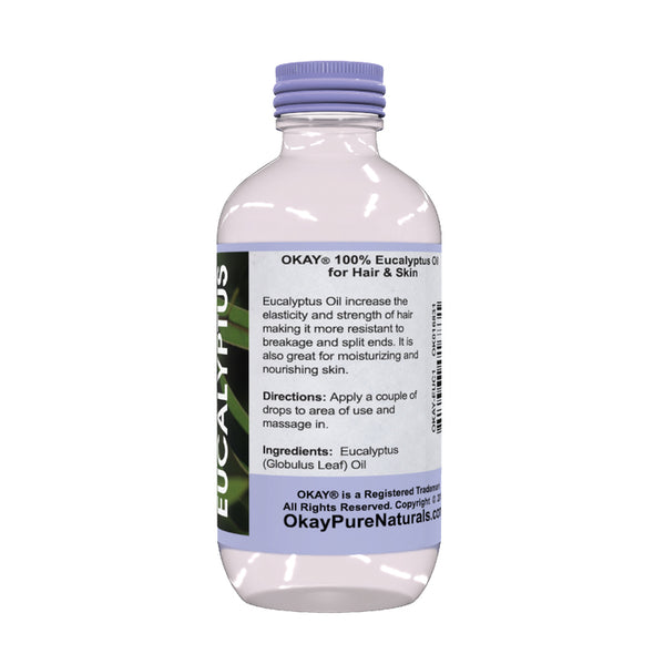 Okay Pure Naturals- Eucalyptus Oil 100% Pure Oil- Silicone and Paraben Free-1oz Made in USA - Beauty Krew