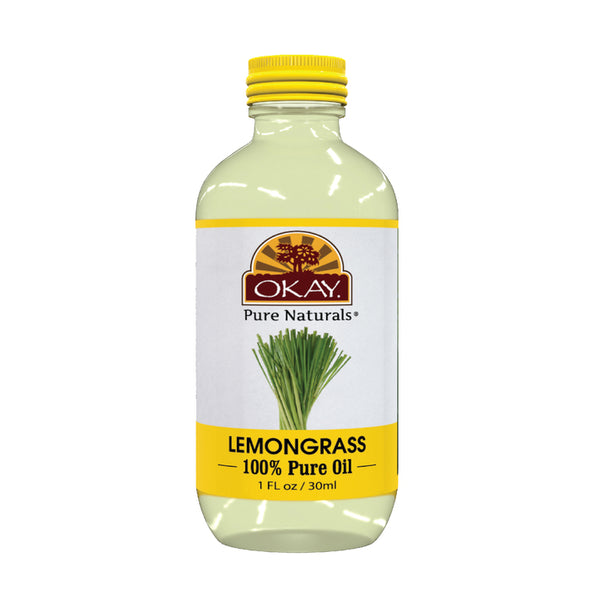 Okay Pure Naturals- Lemon Grass Oil 100% Pure Oil- Silicone and Paraben Free-1oz Made in USA - Beauty Krew