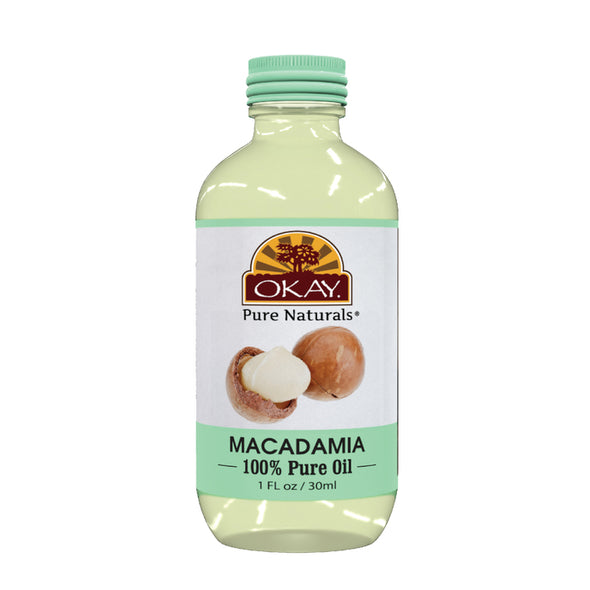 Okay Pure Naturals- Macadamian Oil 100% Pure Oil- Silicone and Paraben Free-1oz Made in USA - Beauty Krew
