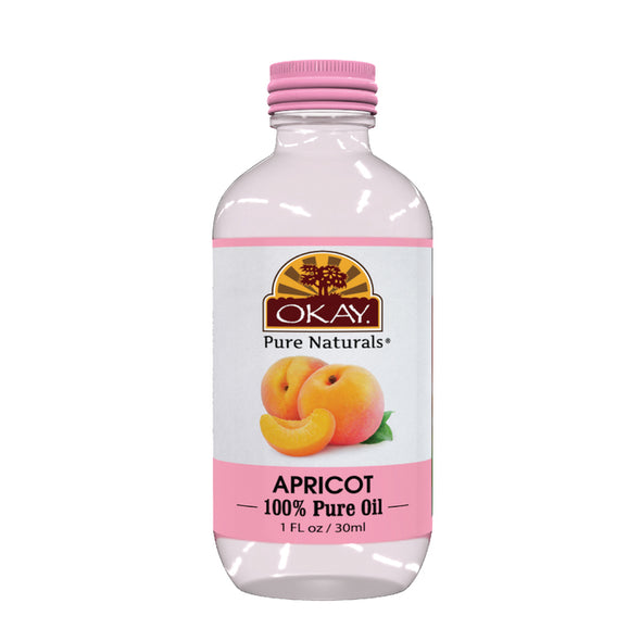 Okay Pure Naturals- Apricot Oil 100% Pure Oil- Silicone and Paraben Free-1oz Made in USA - Beauty Krew
