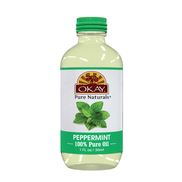 Okay Pure Naturals- Peppermint Oil 100% Pure Oil- Silicone and Paraben Free-1oz Made in USA - Beauty Krew