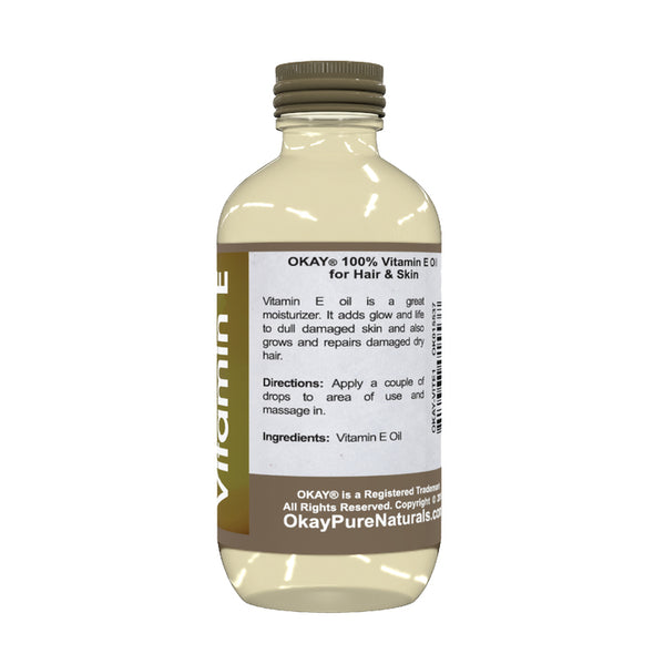 Okay Pure Naturals- Vitamin E Oil 100% Pure Oil- Silicone and Paraben Free-1oz Made in USA - Beauty Krew