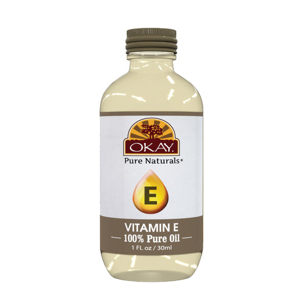Okay Pure Naturals- Vitamin E Oil 100% Pure Oil- Silicone and Paraben Free-1oz Made in USA - Beauty Krew