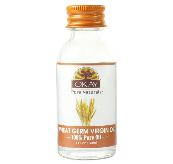 Okay Pure Naturals- Wheat Germ Oil 100% Pure Oil- Silicone and Paraben Free-1oz Made in USA - Beauty Krew