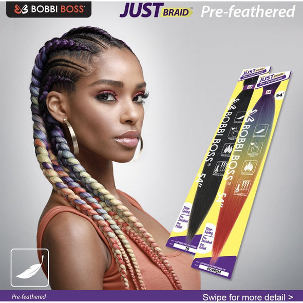 Bobbi Boss Just Braid Pre Feathered 54” - Beauty Krew