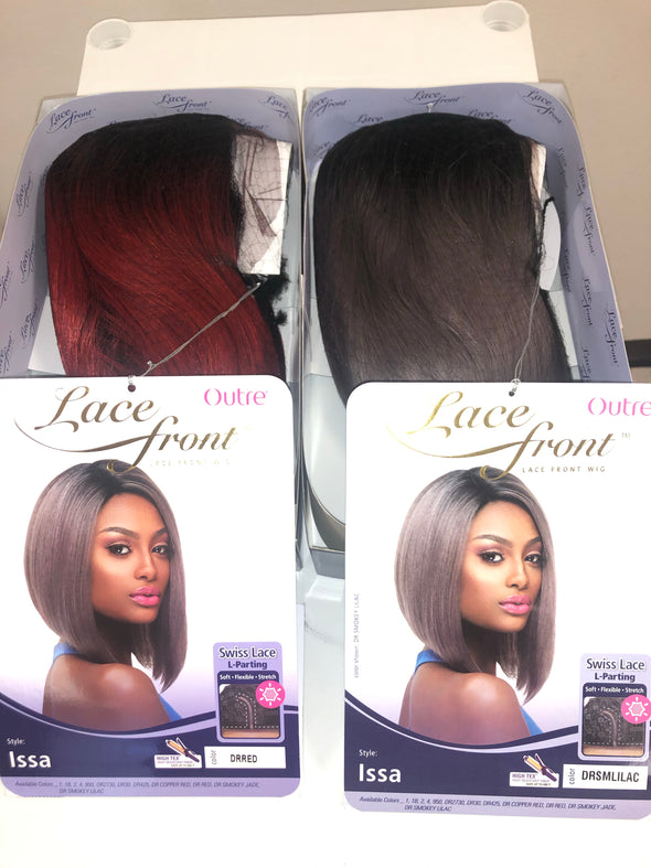 Outre Synthetic L-Parting Swiss Lace Front Wig Issa - Beauty Krew