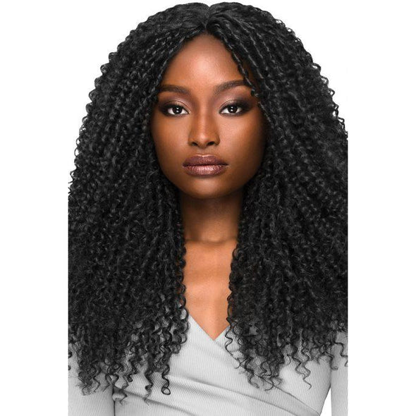 OUTRE SYNTHETIC HAIR LACE FRONT WIG BRAZILIAN BOUTIQUE 4" DEEP FREE PART LACE WIG CURLY - Beauty Krew