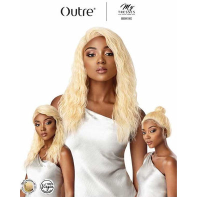 Outre Mytresses Platinum 100% Virgin HH 360 Lace Wig Natural Wave 18" - Beauty Krew