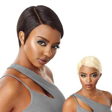 Outre Premium Duby Diamond 100% Human Hair 6" Lace Part Lace Front Wig Soft Pixie - Beauty Krew