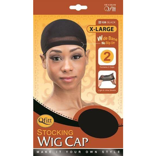 Qfitt X-Large Stocking Wig Cap (2pc/pk) Wide Grip No Slip - Beauty Krew