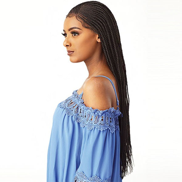 Sensationel Cloud 9 100% Hand Braided Swiss Lace Wig - Side Part Conrow - Beauty Krew